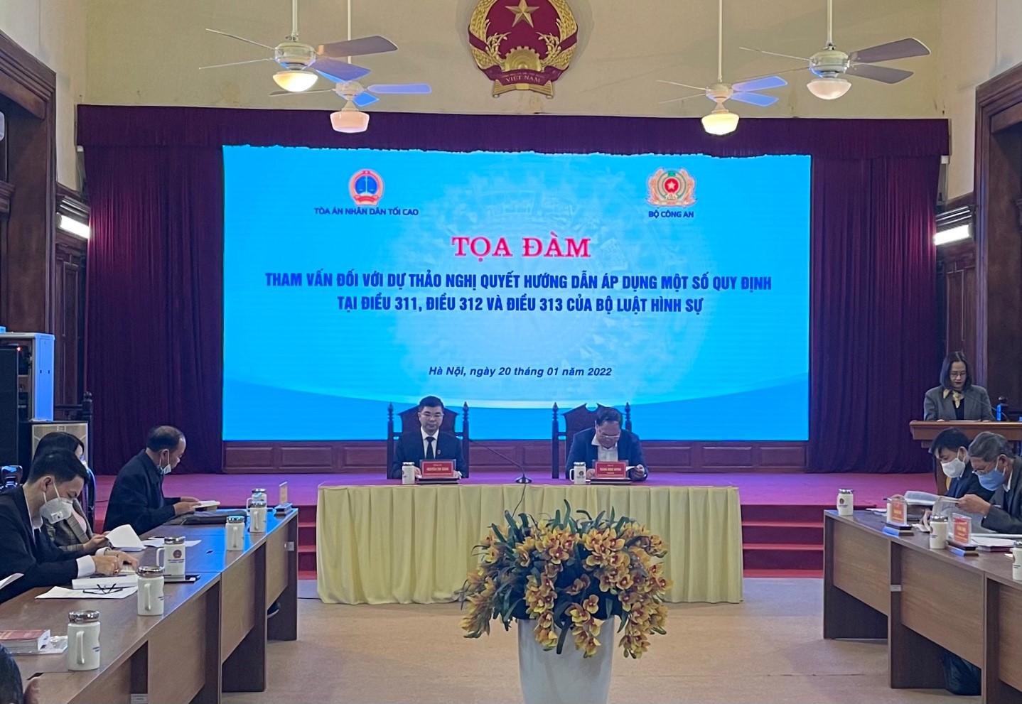 Tọa đàm tham vấn đối với dự thảo Nghị quyết hướng dẫn áp dụng một số quy định tại Điều 311, 312 và 313 Bộ Luật hình sự